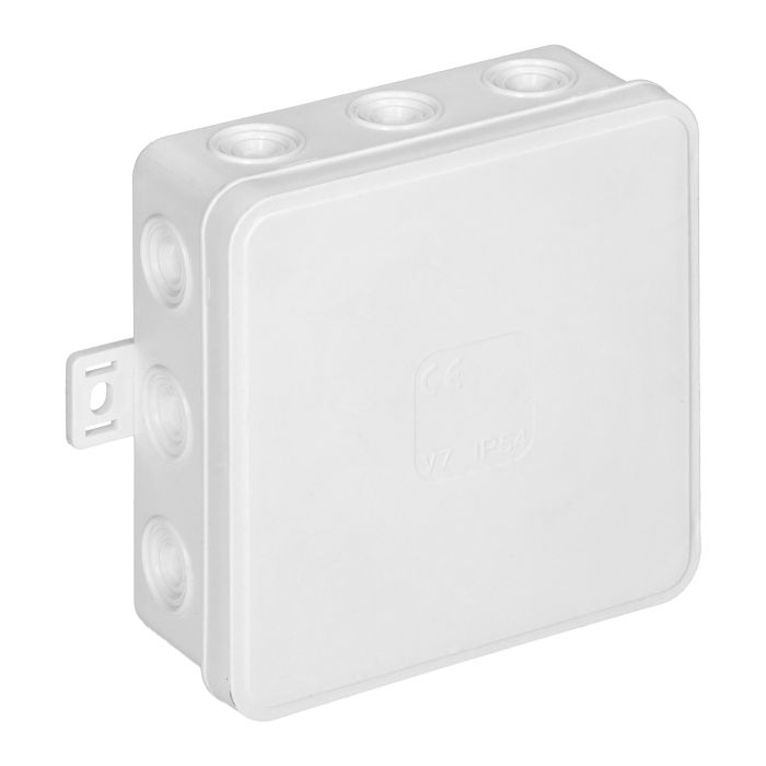 [ORNOR-JB-13804/W] 141255 - Surface-mounted junction box CLICK IP54 12 cable entries 100x100x41mm white