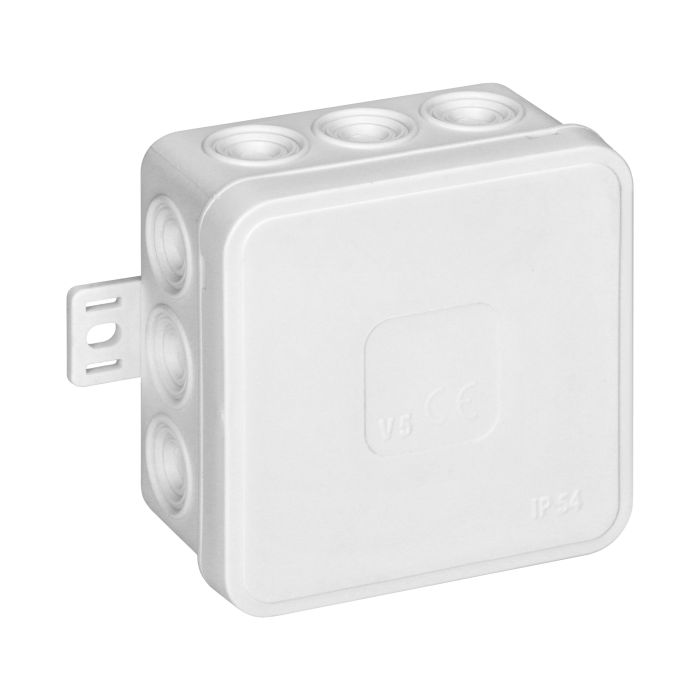 [ORNOR-JB-13802/W] 141243 - Surface-mounted junction box CLICK IP54 12 cable entries 75x75x41mm white