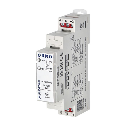 [ORNOR-PI-456/24UC] 140841 - Installation bistable relay, 24 VAC / DC, 16A