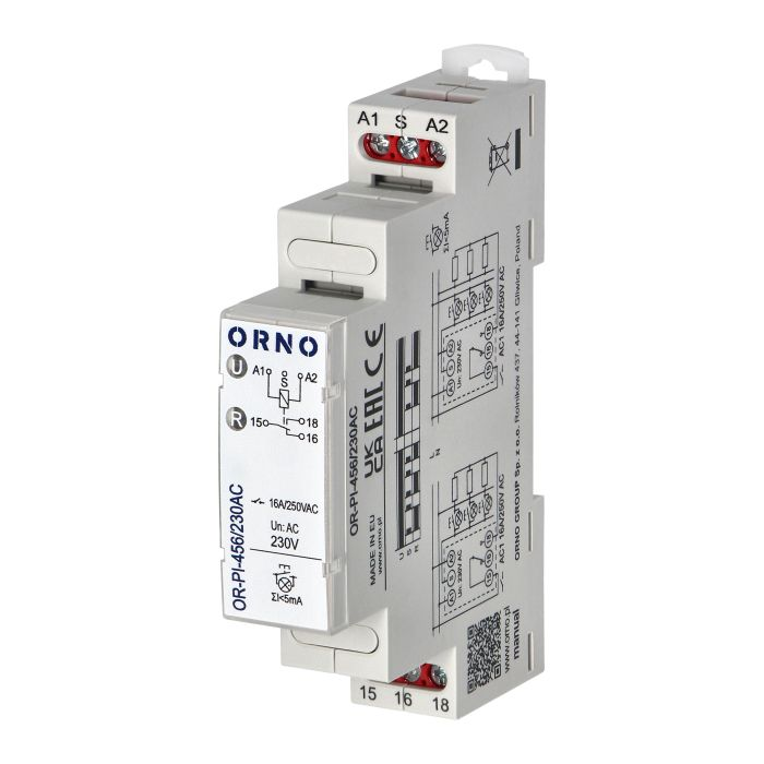 [ORNOR-PI-456/230AC] 140842 - Installation bistable relay, 230 VAC, 16A