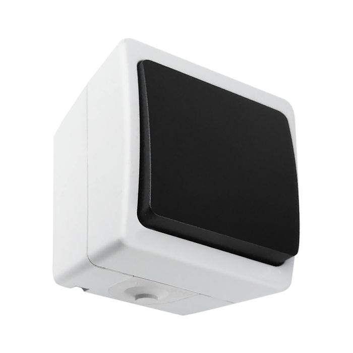 [ORNOR-OE-7304/WB/10] 140941 - AQUATIC MINI IP54 doorbell button, white/black, 10 pcs