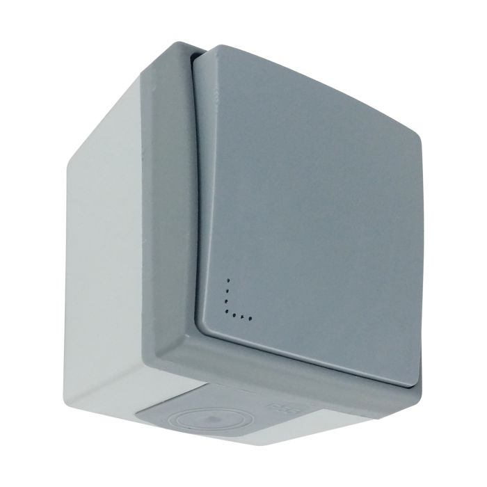 [ORNOR-OE-7404/P/GR/10] 140965 - AQUATIC PRO IP 55 doorbell button with illumination, grey/graphite