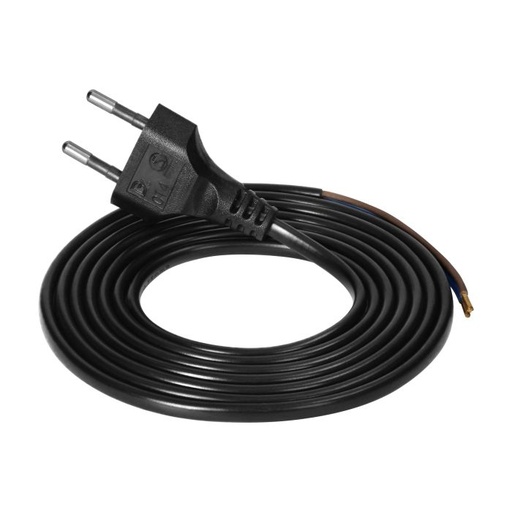 [ORNOR-AE-13286/B/1,9M] 140598- Connection cable, EURO plug 2P, 2x0.75mm2, 1.9m, black