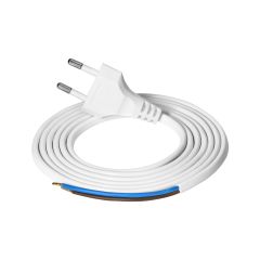 [ORNOR-AE-13286/W/1,9M] 140585- Connection cable, EURO plug 2P, 2x0.75mm2, 1.9m, white