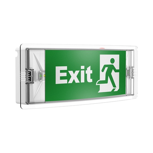 [BC14-00800] 103280-EXIT-LED-3W-DUAL-IP54-WHT-EMERGENCY EXIT LAMP-BRY