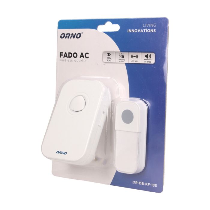 [ORNOR-DB-KF-135] 140002-FADO AC wireless doorbell, 230V with learning system