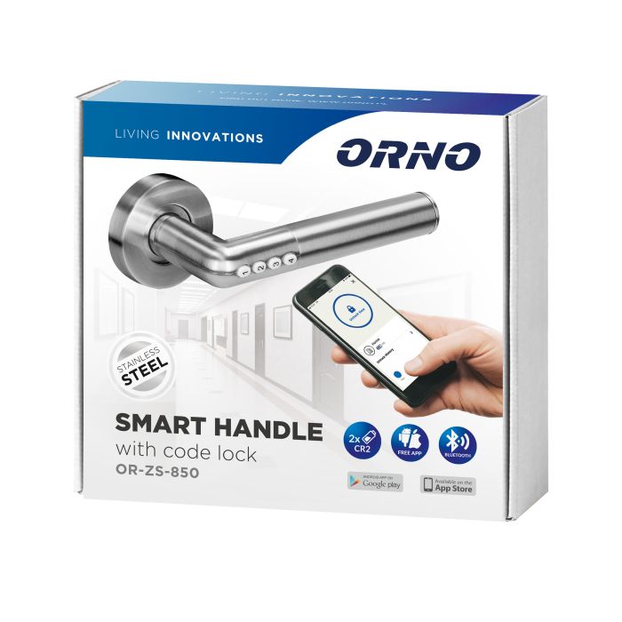 [ORNOR-ZS-850] 140012-Slimme handgreep met codeslot IP44, vrijgegeven met PIN en Bluetooth