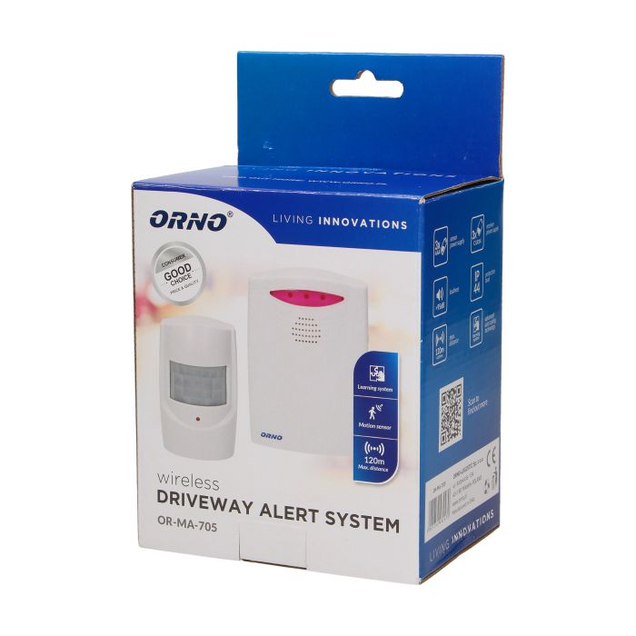 [ORNOR-MA-705] 140015-Wireless driveway alert system, IP44, range in open field: 120m, long battery life -ORN