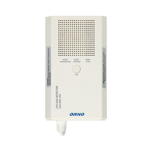 [ORNOR-DC-631] 140021 -Détecteur de gaz GPL 230VAC, l'appareil utilise un capteur électrochimique de haute qualité pour atteindre un taux de détection élevé