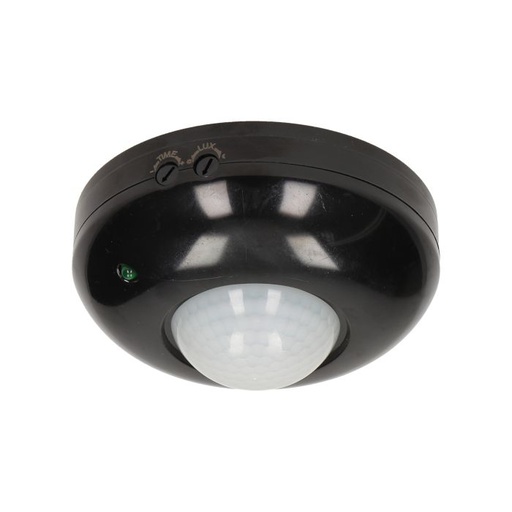 [ORNOR-CR-203/B] 140030 - PIR motion sensor 360° rated load 1200W; protection rating IP20 Black