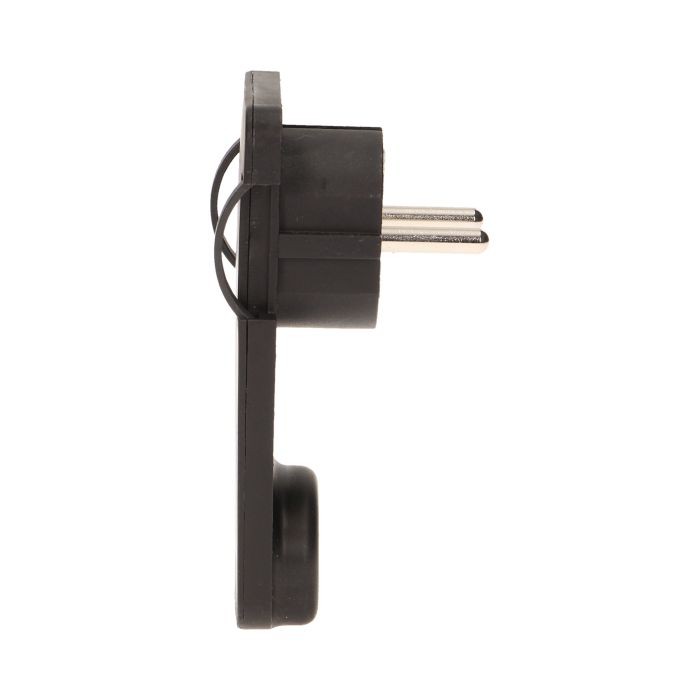 [ORNOR-AE-1311/B] 140093-Flat plug with handle, black 230V / 50 Hz; 16A; equipped with grips, easy mounting; colour: black-ORN