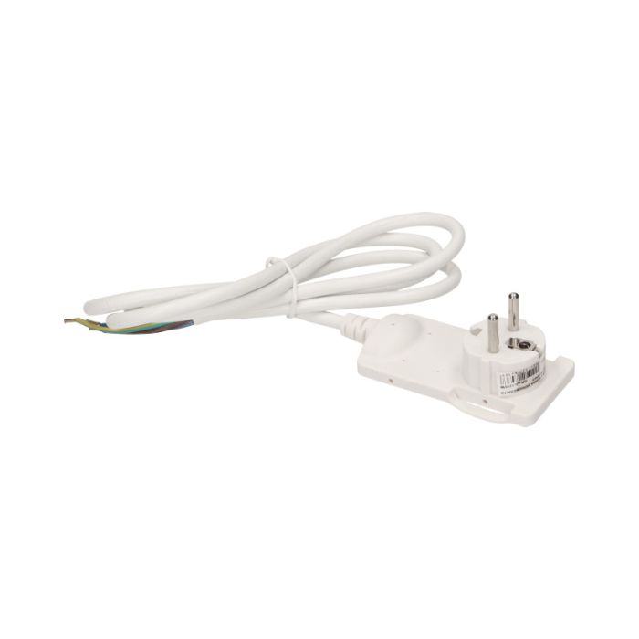 [ORNOR-AE-1312/W] 140094-Flat plug with handle and cable, white 230V / 50 Hz; 16A; with 1,5m wire; colour: white-ORN